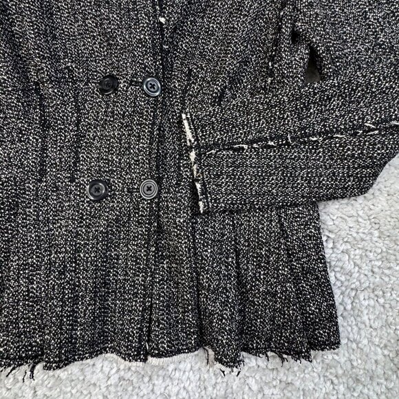 Rebecca Taylor Black and White Tweed Blazer with Peplum - Picture 4 of 9